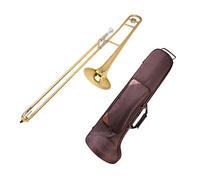 Trombone Professionale Trombone Tenore Con Corpo In Ottone Laccato Oro E Trombone Piatto Con Custodia E Accessori