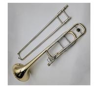 Trombone Professionale Trombone Tenore In Ottone Giallo Tono Sib/Fa Con Custodia E Accessori