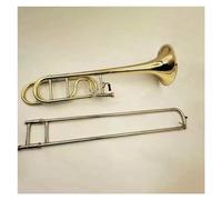 Trombone Professionale Trombone Tenore In Sib/fa In Ottone Giallo Dorato Laccato Oro, Con Custodia E Bocchino