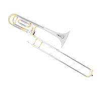 trombone professionale Trombone Tenore In Sib Oro E Argento Trombone Placcato Oro Laccato In Ottone Con Custodia Per Bocchino