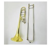 Trombone Professionale Trombone Tono Sib/fa Ottone Giallo Strumento In Ottone Laccato Oro Con Custodia E Accessori