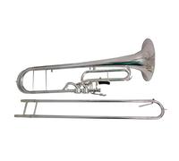 trombone strumento musicale Lacca Professionale Per Strumenti Musicali Per Trombone Contrabbasso F Piatto Con Bocchino Astuccio(Nickel plated)