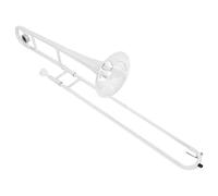 Trombone Strumento Musicale Trombone Contralto Per Principianti In Ottone Dorato E Argento Laccato Sib Tono Si Bemolle Con Custodia Strumenti(Silver)