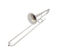 Trombone Strumento Musicale Trombone Sib Laccato Argento Corpo In Ottone Set Contralto Con Custodia Accessori Asta Sordina(Trombone set)