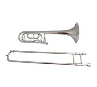 Trombone Strumento Musicale Trombone Tenore Professionale Bb F Strumenti Musicali Finitura Nichelata Ottone Dorato Con Custodia(Type2)