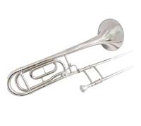 Trombone Strumento Musicale Trombone Tenore Professionale Bb F Strumenti Musicali Finitura Nichelata Ottone Dorato Con Custodia(Type3)