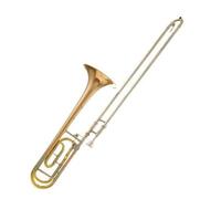 Trombone Strumento Musicale Trombone Tenore Professionale Bb F Strumenti Musicali Finitura Nichelata Ottone Dorato Con Custodia(Type1)