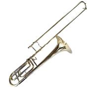 Trombone Strumento Trombone In Sib Fa In Ottone Placcato Professionale Per Suonare Strumenti Musicali Con Conchiglia E Bocchino