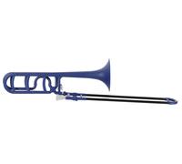 Trombone Tenore in Plastica Sib/Fa Leggerissimo con Bocchino e Borsa Blu Opaco