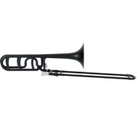 Trombone Tenore in Plastica Sib/Fa Leggerissimo con Bocchino e Borsa Nero Opaco