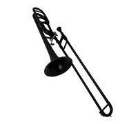 Trombone Tenore In Plastica, Strumento In Ottone, Si Bemolle, Trombone Professionale Con Accessori Trombone per Principianti (Color : BK)