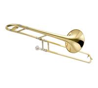 Trombone Tenore In Si Bemolle Dorato, Trombone Con Coulisse In Ottone Laccato Oro, Con Accessori Trombone per Principianti