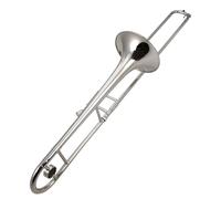 Trombone Tenore In Si Bemolle Per Principianti Trombone A Coulisse In Ottone Con Custodia E Accessori Trombone per Principianti (Color : Silver)