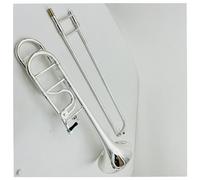 Trombone tenore in Sib/Fa placcato in nastro Professionale che suona strumenti musicali con conchiglia e bocchino