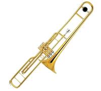 trombone Trombone con valvole a pistone con chiave C laccata dorata