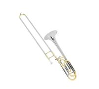 Trombone Trombone Tenore Sib Placcato In Rame Con Campana In Argento Include Bocchino Guanti E Kit Di Pulizia.