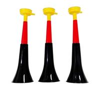 Tromette Vuvuzela Due corpi. Accessorio per calcio e celebrazioni sportive. Tromba d'aria rumorosa per l'animazione Ideale per il trasporto (3 Prodotti, Germania)