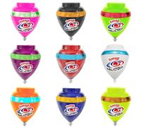 TROMPOS COMETA Trottola Turbo Galactico Trompo da Battaglia a Punta Girevole, Spedizione 1 Unità di Colore Casuale, Include Corda con Anello e Stella All'interno della Trottola