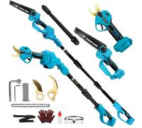 Troncarami a batteria, apertura 45 mm e 8 pollici, con asta di prolunga da 2 m, compatibile con batterie Makita da 18 V (senza batteria), motore brushless, altezza di lavoro fino a 4,5 ft-8 ft