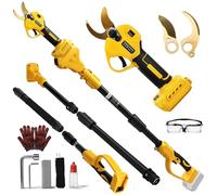 Troncarami a batteria con asta, 2 in 1, batteria senza spazzole, compatibile con batteria DeWalt 20 V, diametro di taglio 30 mm, forbici per albero e giardino (senza batteria)