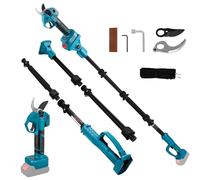 Troncarami a batteria con asta, forbici da giardino senza spazzole, compatibile con batteria Makita, apertura 50 mm, diametro massimo 35 mm, forbici da potatura per giardino e albero, prolunga 2 m