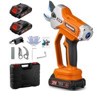 Troncarami a batteria per batteria Makita da 18 V, diametro di taglio 35 mm, forbici elettriche professionali da giardino con 2 batterie da 2000 mAh e contatore di taglio LED, protezione anteriore (QJ