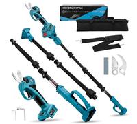 Troncarami elettrici a batteria, 45 mm, 2 in 1, asta telescopica, compatibile con Makita 18 V, con motore senza spazzole, display LCD per tagliare alberi e alberi da frutto (senza batteria)