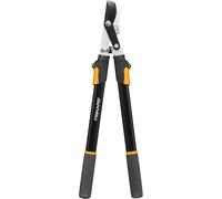 Fiskars Troncarami Telescopico per Legno Fresco, Rivestimento Antiaderente, Acciaio Temprato e Rettificato, Lunghezza Manici: 63-83 cm, Nero/Arancione, L13, 1027528