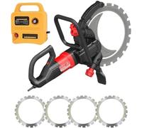 Troncatrice Ad Anello Per Calcestruzzo, Motosega Da Taglio Per Calcestruzzo Con Alimentazione Idrica E Abbattimento Delle Polveri, Profondità Di Taglio 2(Size:Circular saw 30cm,Color:4 x circular saw)