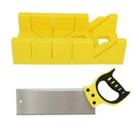 Troncatrice manuale e scatola di bloccaggio per per tagli angolari precisi per la lavorazione del legno - Strumento di guida obliqua manuale con fessure angolari integrate e