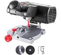 Troncatrice per troncatrice, regolabile, 0-45°, mini sega elettrica da banco per legno, rame, alluminio, 60 W con profondità di taglio di 50 mm e 16 lame in acciaio/resina