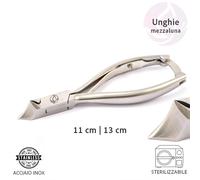 Tronchese per Unghie Mezza Luna a Taglio Frontale Curvo in Acciaio Inox - 11 cm o 13 cm - Tuttoperlestetetica