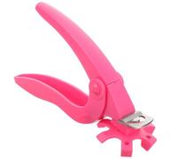 Tronchese Rosa e Plastica Inox in Acciaio per Unghie Finte | Mani e Piedi, Design Professionale Pratico, Impugnatura Antiscivolo, Adatto a Casa e Saloni