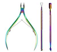 Tronchesino Cuticole Professionale Taglia cuticole Tronchesi for unghie Forbici Pusher for manicure Pedicure Tong Strumento for la ricrescita della pelle morta per Adulti(Color9)