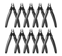 Tronchesino dal Taglio Raso: 130 mm Pinze per Taglierine di Precisione, Tagliafili per Elettronica, Modellismo, Fili Sottili, Fascette per Cavi, PCB, 10 Pezzi