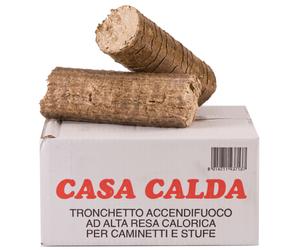 Tronchetti accendifuoco CASA CALDA per stufe e camini caminetti confezione 8 pz