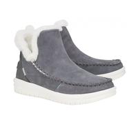 Tronchetti da donna Hey Dude 42028 Camden suede sneakers zeppa casual grigio