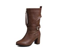 Tronchetti Donna Invernali Eleganti Stivaletti Platform Scarponcini Antiscivolo, Impermeabili, Antivento Stivaletto Wide Fit con Plateau Stivali Gotici da All'Aperto Comodi Passeggio