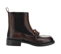 Tronchetti stivaletti CAFèNOIR donna GE1004 in pelle con elastico e accessorio f