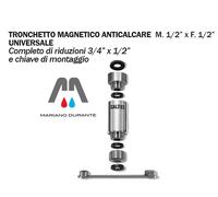 TRONCHETTO DISPOSITIVO MAGNETICO ANTICALCARE UNIVERSALE COMPL DI RIDUZIONI