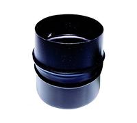 Tronchetto maschio/maschio canna fumaria 80 mm smaltato 600 gradi stufa pellet tubo nero CE Made in Italy