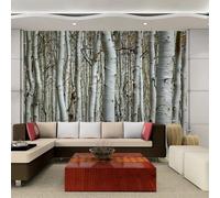 Tronchi D'Albero Di Foresta Freschi E Belli In Stereo Minimalista 3D Carta da Parati Tessuto in Seta Ufficio Sala Pranzo Divano Camera Soggiorno TV Sfondo Muro-200cm×140cm