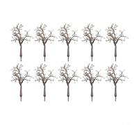 Tronco d'albero nudo per modellismo ferroviario scenario 1:75 elementi paesaggistici in plastica compatibili con layout HO Gauge 10pcs