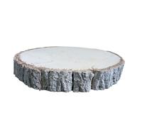 Tronco rotondo base h5 x D32 in legno DECORATIVA vassoio lavori decoupage casa lavoro tavoletta NATURALE bianca