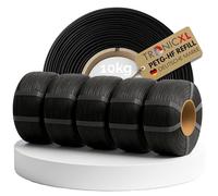 TRONICXL 10 kg di filamento di ricarica PETG-HF per stampante 3D Bambu Lab 10 x 1 kg compatibile con bobina vuota Bambulab (con notch) AMS AMS2 P2S, H2D, H2S, X1C, P1S, A1, P1P, A1 mini nero