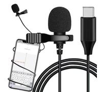 TronicXL 2 microfoni a scatto USB-C con cavo Lavalier microfono condensatore intervista podcast videoconferenza per DJI Smartphone Tablet Laptop Type C