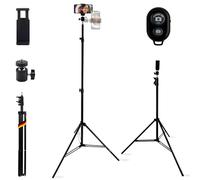 TronicXL 210 cm Smartphone Treppiede grande con scatto Bluetooth telecomando I cellulare Tripod treppiede alto supporto cellulare 2 m con testa sferica
