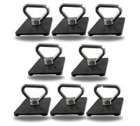 TronicXL 8 occhielli 8 piastre di fissaggio del carico compatibile con VW T5 T6 T6.1 Bully Multivan California Beach Caravelle - fissaggio sicuro di bagagli carico binario di guida