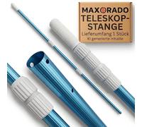 TronicXL Asta telescopica per piscina, in alluminio, per la pulizia della piscina, 3 pezzi, regolabile da 1,02 m a 2,40 m, resistente alle intemperie e stabile