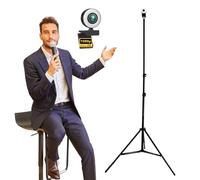 TronicXL Autofocus Webcam con lampada ad anello + treppiede alto 210 cm Full HD 1920 x 1080p I 2 microfoni stereo cancellazione del rumore sfondo I per computer PC laptop per Xbox
